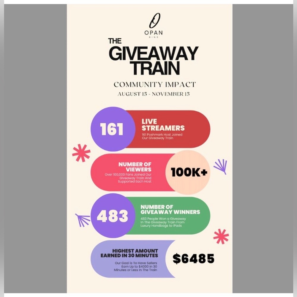 Opan Bins Giveaway Train! Join me Every Tuesday & Thursday!